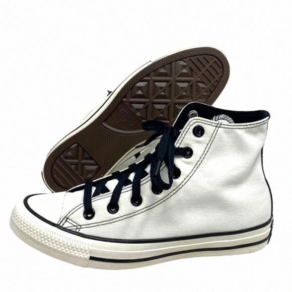 Converse Ctas High Top Sneakers Women Canvas A05960C-WWBLWBLG Custom Black White - Picture 5 of 11